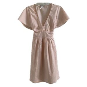 Patrizia Pepe V-Beck Cotton Tie Waist Shirt Dress Size 44
